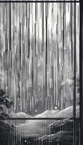 black and white monochrome rain background wallpaper aesthetic illustration 2