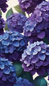 black dark hydrangea ortensia flower aesthetic background wallpaper illustration 2