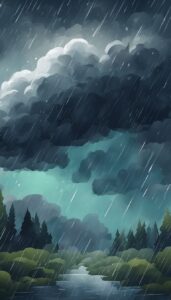 black dark rain background wallpaper aesthetic illustration 2