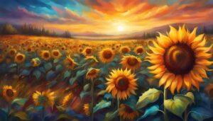 black dark sunflower background illustration aesthetic 1