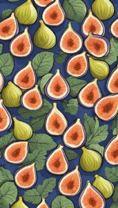 black figs pattern background illustration 2