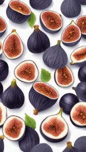 black figs pattern background illustration 4