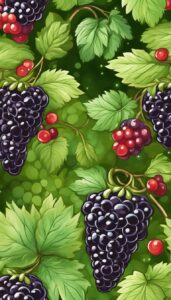 blackberries art pattern background wallpaper aesthetic illustration 2