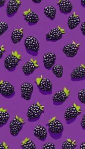 blackberries purple pattern background wallpaper aesthetic illustration 1