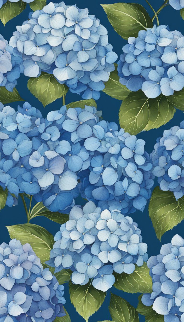 50+ Hydrangea Flower Pattern Background Illustrations (Free Download ...