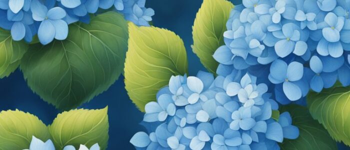 blue hydrangea ortensia flower aesthetic background wallpaper illustration 2