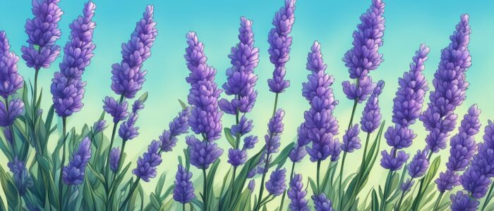 blue lavender background wallpaper aesthetic illustration 1