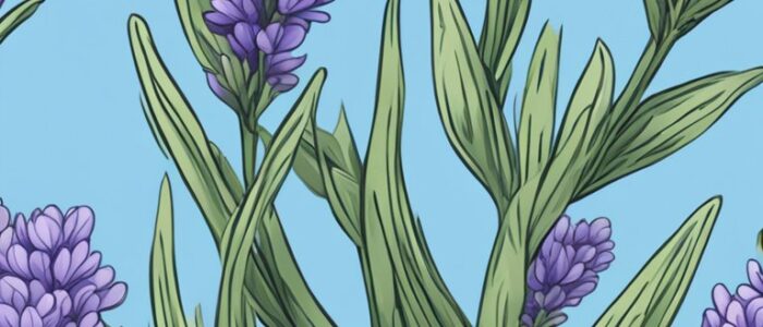 blue lavender background wallpaper aesthetic illustration 3