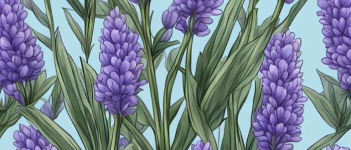 blue lavender background wallpaper aesthetic illustration 4