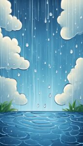 blue rain background wallpaper aesthetic illustration 2
