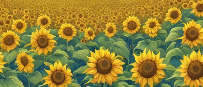 blue sunflower background illustration aesthetic 2