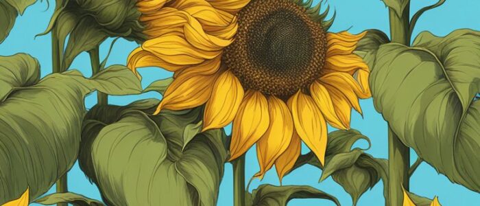 blue sunflower background illustration aesthetic 4