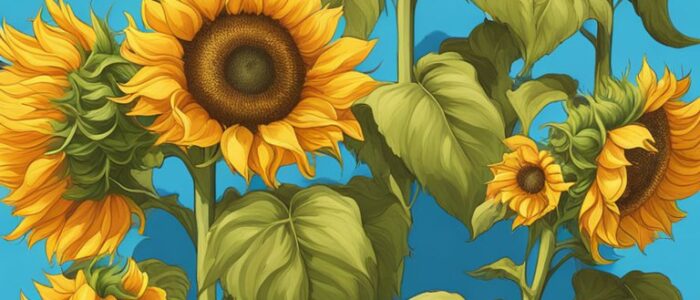 blue sunflower background illustration aesthetic 5