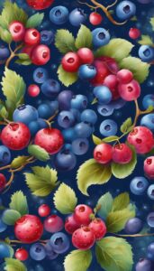 blueberries art pattern background wallpaper aesthetic illustration 1