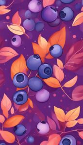 blueberries purple pattern background wallpaper aesthetic illustration 1