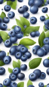 blueberries white pattern background wallpaper aesthetic illustration 1