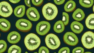 dark kiwi fruit pattern background illustration aesthetic wallpaper 1