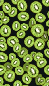 dark kiwi fruit pattern background illustration aesthetic wallpaper 4