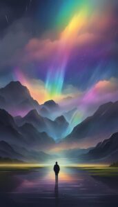 dark rainbow background wallpaper aesthetic illustration 1