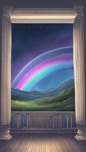 dark rainbow background wallpaper aesthetic illustration 2