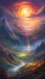 dark rainbow background wallpaper aesthetic illustration 3