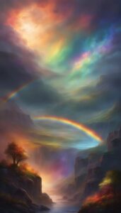 dark rainbow background wallpaper aesthetic illustration 4