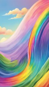 drawing rainbow background wallpaper aesthetic illustration 1