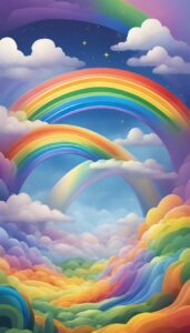 drawing rainbow background wallpaper aesthetic illustration 3