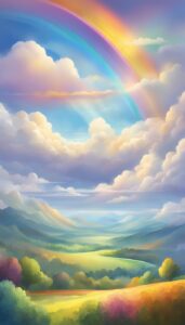 drawing rainbow background wallpaper aesthetic illustration 4