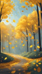 fall autumn rain background wallpaper aesthetic illustration 1