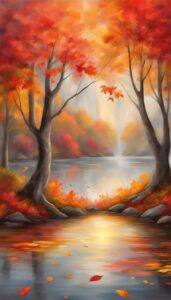 fall autumn rain background wallpaper aesthetic illustration 4