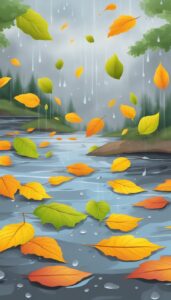 fall autumn rain background wallpaper aesthetic illustration 5