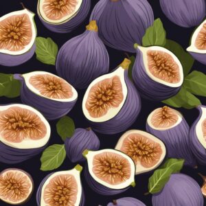 figs pattern on dark background illustration 1