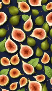 figs pattern on dark background illustration 3