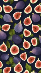 figs pattern on dark background illustration 4