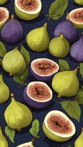 figs pattern on dark background illustration 5