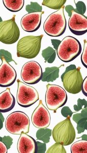 figs pattern on white background illustration 2