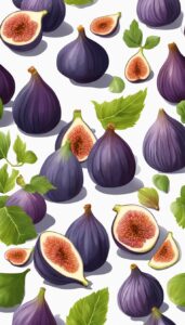 figs pattern on white background illustration 3