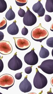 figs pattern on white background illustration 4