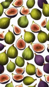 figs pattern on white background illustration 5