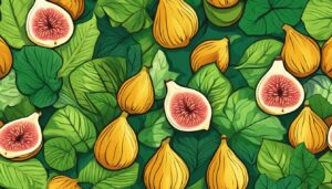 figs with leaves pattern background illustration 1