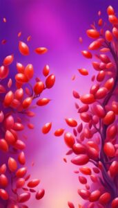 goji berries purple pattern background wallpaper aesthetic illustration 1