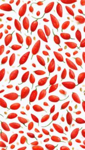 goji berries white pattern background wallpaper aesthetic illustration 1