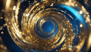 gold and blue abstract background aesthetic wallpaper 1