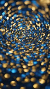 gold and blue abstract background aesthetic wallpaper 3