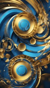 gold and blue abstract background aesthetic wallpaper 5