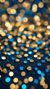 gold and blue glitter background aesthetic wallpaper 2