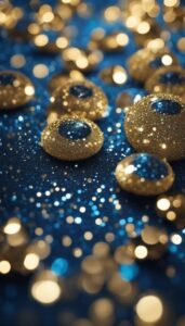 gold and blue glitter background aesthetic wallpaper 4