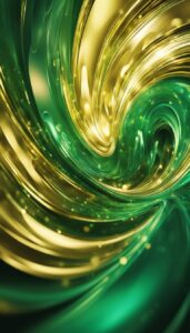 gold and green abstract background aesthetic wallpaper 3