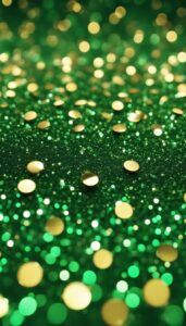 gold and green glitter background aesthetic wallpaper 5